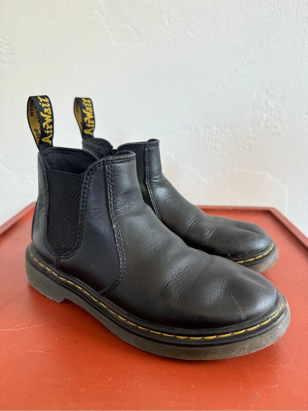 Dr. Martens Softy T Leather Chelsea Boots Black Full Grain Leather 2976J